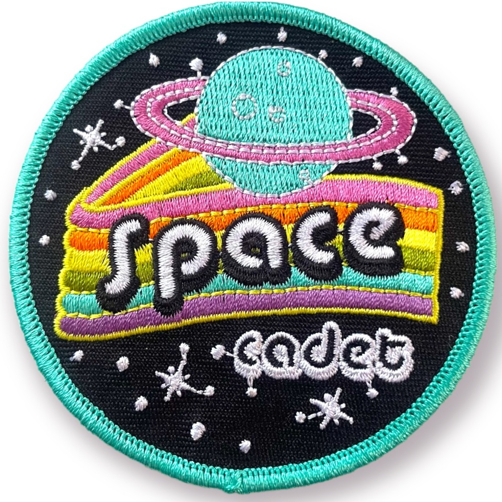 Space Cadet Iron On Patch | Backpack Jacket Festival Colorful Outer Space cute